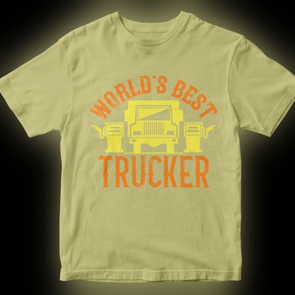 New Funny Truck Driver Apparel Gear Attire Short Sleeve Casual Work Shirt TShirt